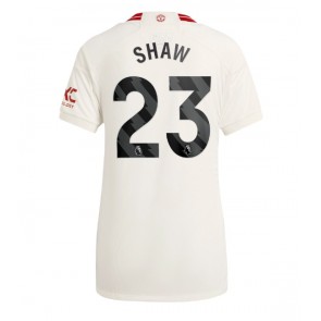 Manchester United Luke Shaw #23 Koszulka Trzecich Kobiety 2023-24 Krótki Rękaw
